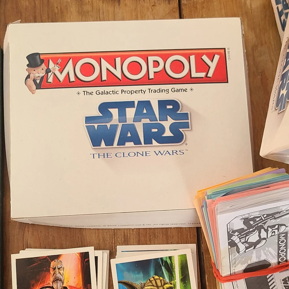Star Wars Monopoly and Life Board Games all pieces present